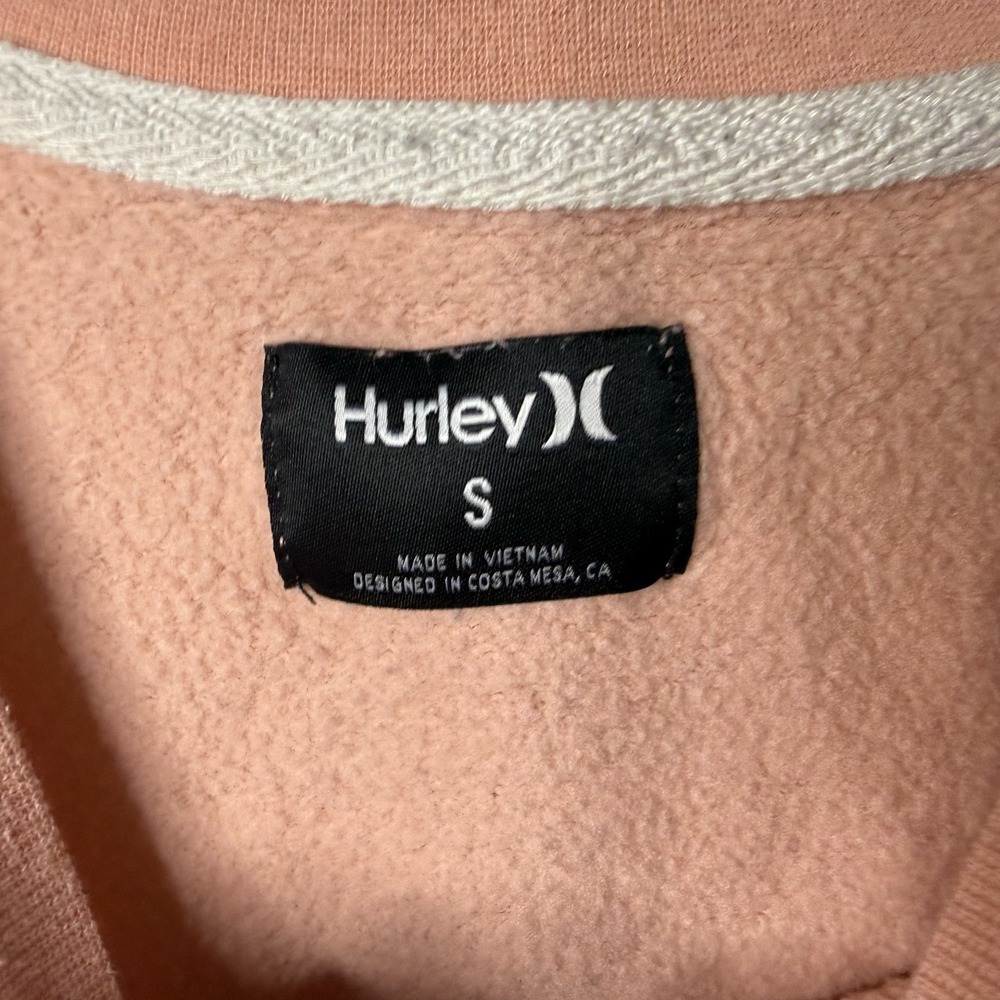 Hurley Pink Graphic Pullover Sweatshirt Crew Neck Womens S Cotton Fleece Vintage - Picture 4 of 6